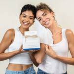 clean skin club towels products being used by two women