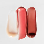 swatches of the 3 lip gloss colours from the ÂN-GLOSS Ceramide Lip Trio set